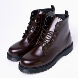 [GIRLS GOOB] Camry, Men's Lace Up Side Zipper Boots Casual Ankle Dress Boots For Men, Wide And Round Toe - Made In Korea